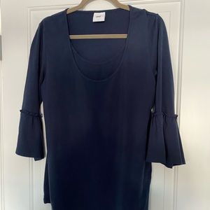Navy nursing long-sleeved top